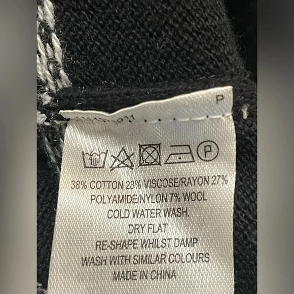 🖤 French Connection Stripped Long Sleeve Dress Size 6 - Picture 6 of 8